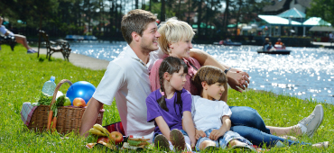 Image of family relaxing